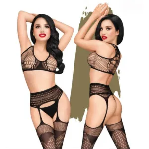 Penthouse Smoking Gun Black Sexy Lingerie Set XL