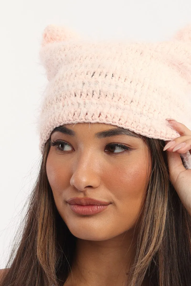 Pink Fluffy Beanie