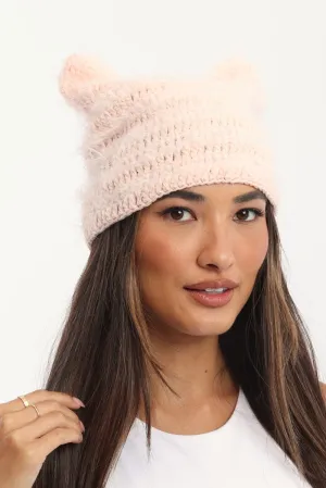 Pink Fluffy Beanie