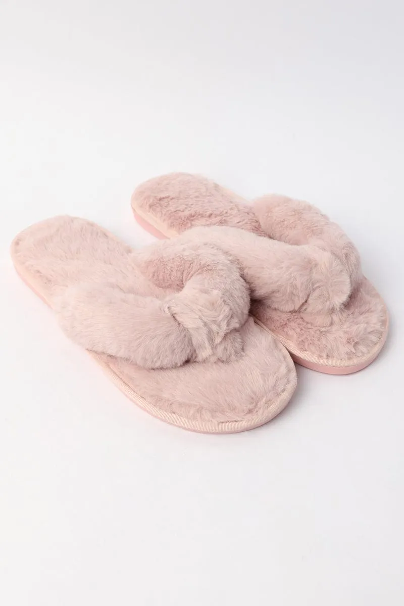 Pink Fluffy Slippers