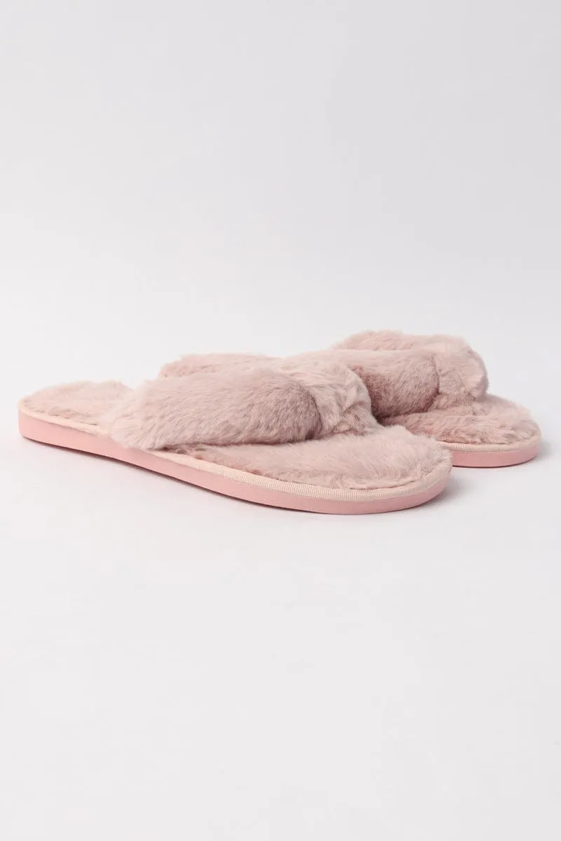 Pink Fluffy Slippers