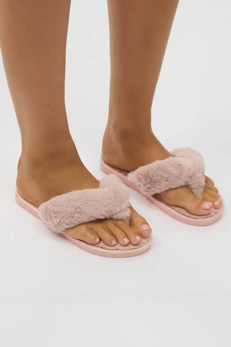 Pink Fluffy Slippers
