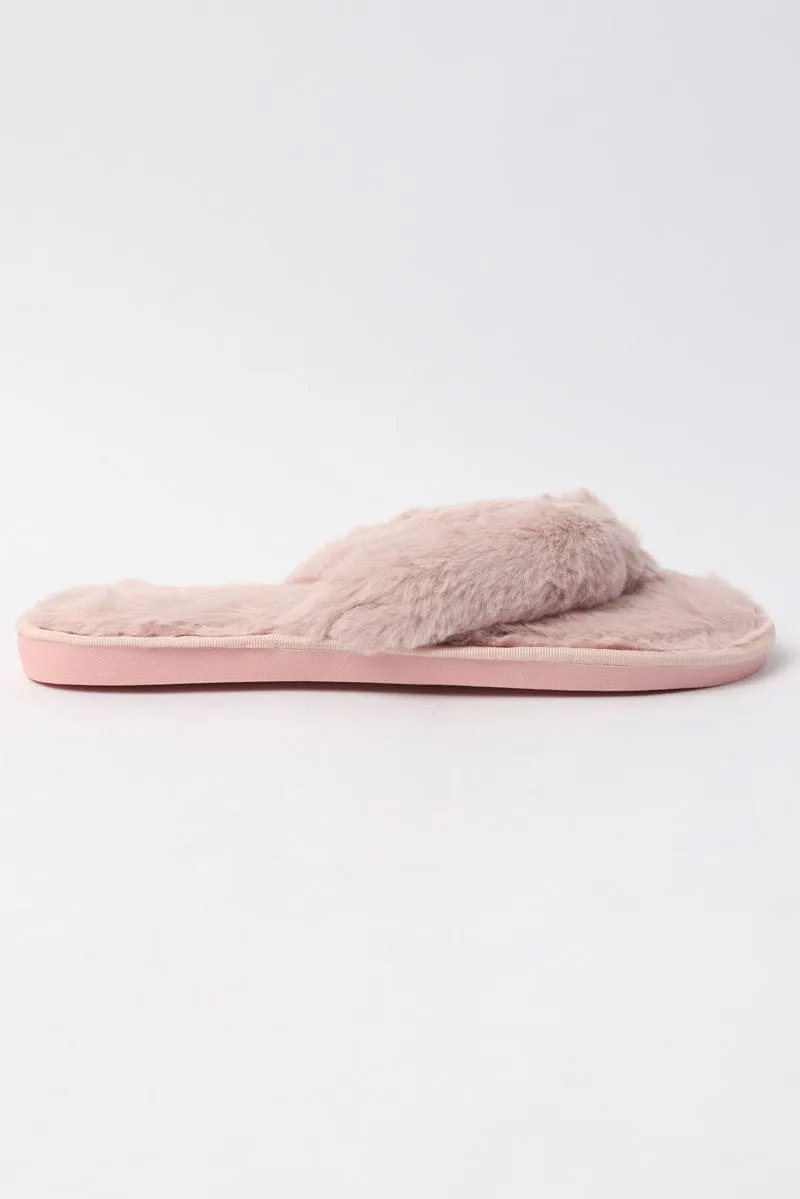 Pink Fluffy Slippers