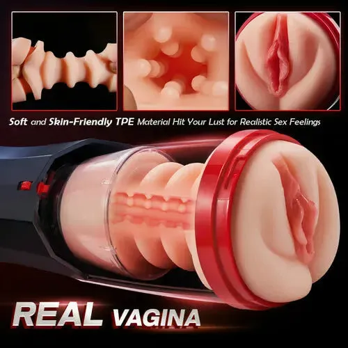 Pussy Galore Telescopic Masturbator | 5 Thrusting & 10 Vibration Modes