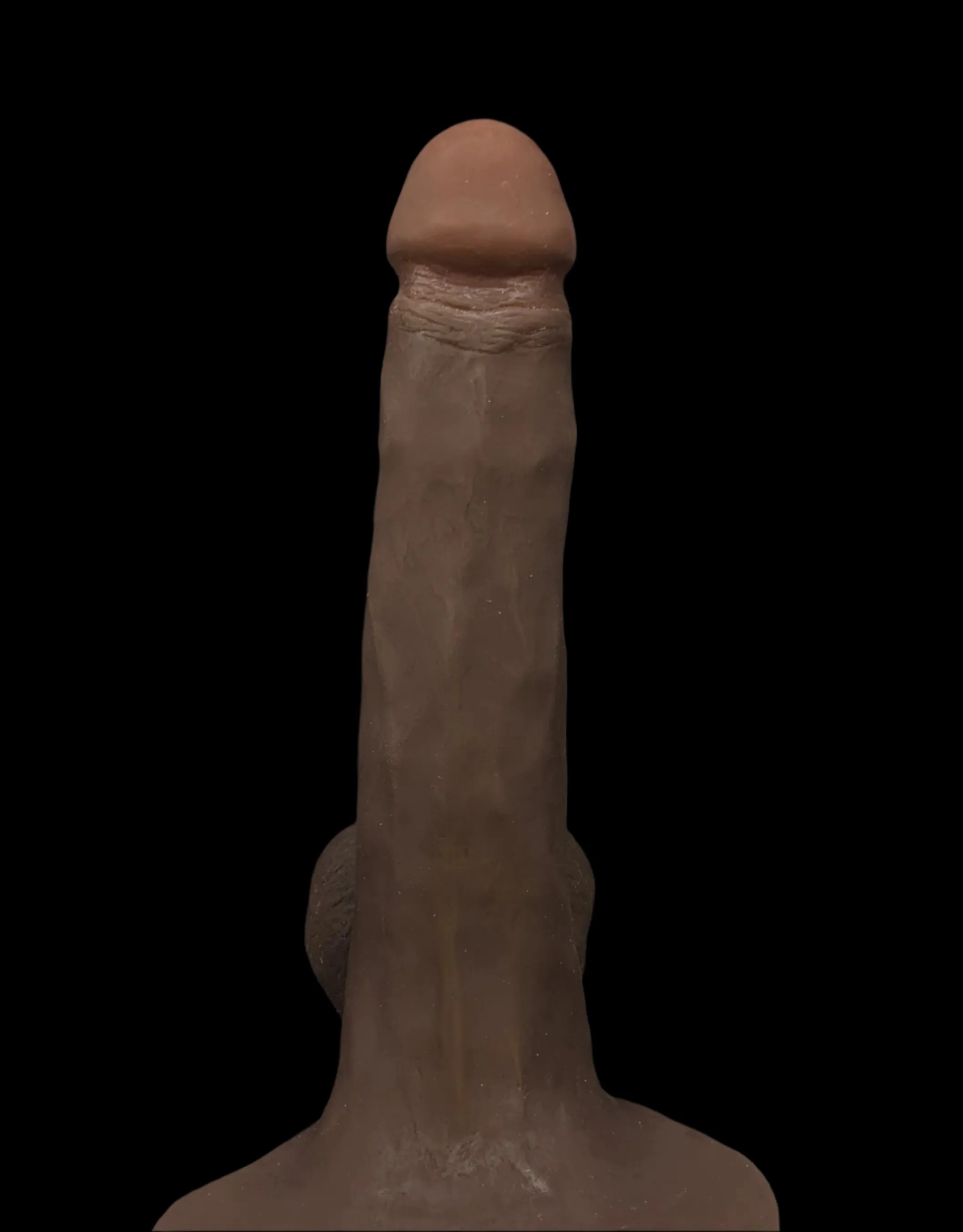 RM 678 - DISCOUNTED $100- 8 GenderMender - Hard- Original Scrotum - Color 31010B10 - Fascination Sleeve with 3/4 in Ridges READY TO SHIP Not Customizable