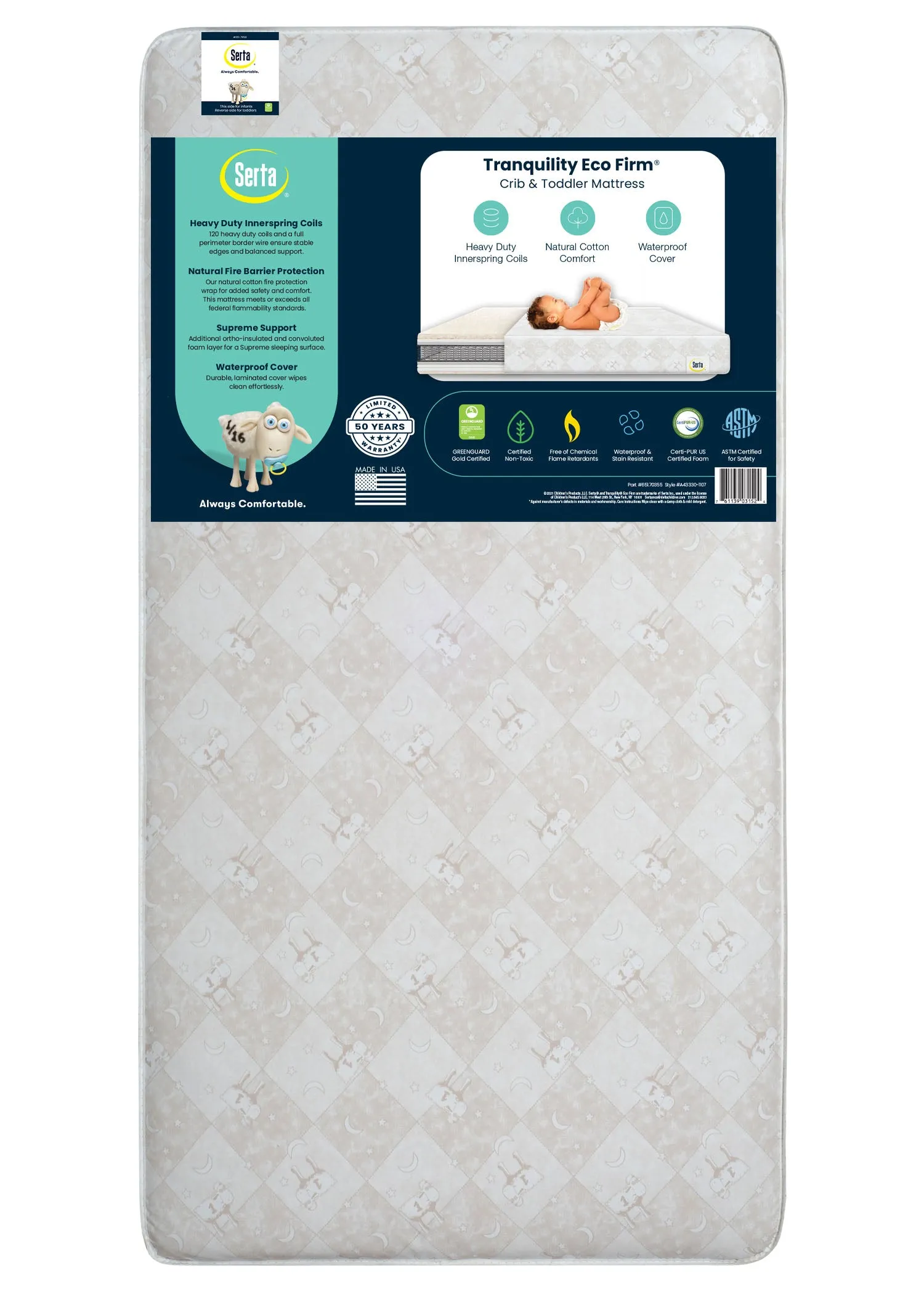 Serta Tranquility™ Eco Firm Crib & Toddler Mattress