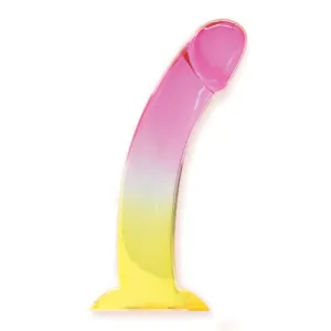 Shades, 8.25"" Smoothie Jelly Tpr Gradient Dong - Pink and Yellow