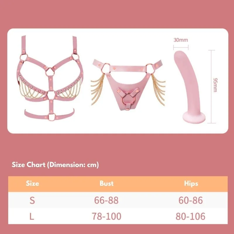 Shaki Sweet Romance Strap On Harness With Silicone Dildo