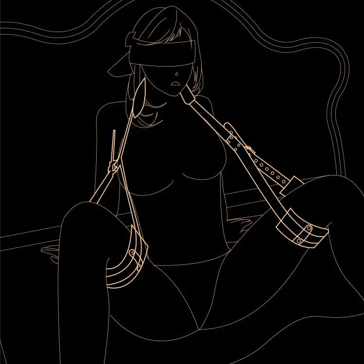 Shaki Titan Series | Neck Hanging Bondage Thigh Straps