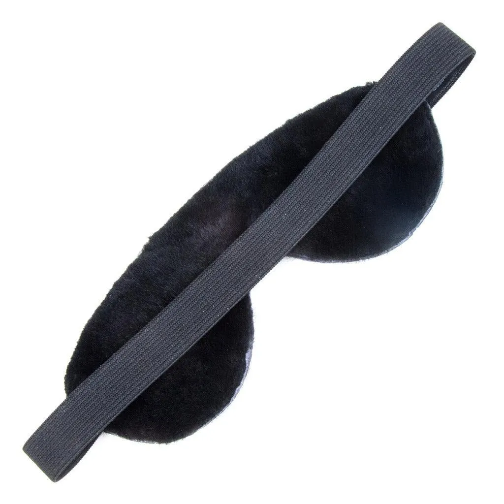 Sheepskin-Lined Leather Blindfold