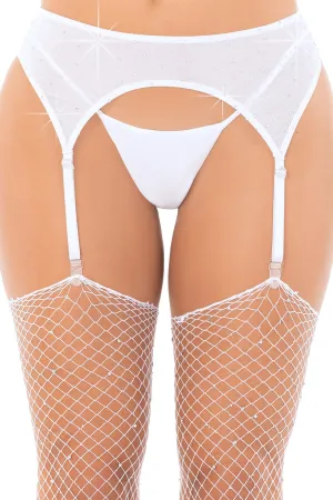 Sheer Rhinestone Garterbelt