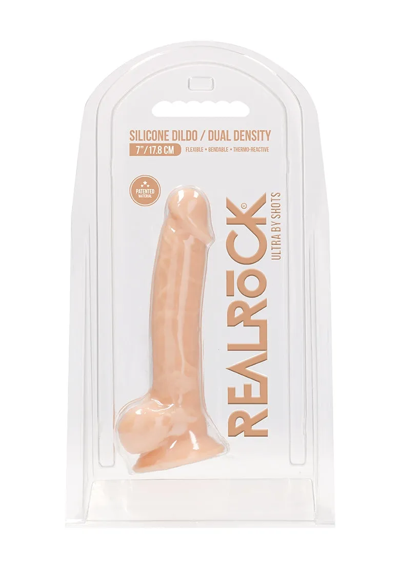 Silicone Dildo With Balls - 7''/ 18 Cm