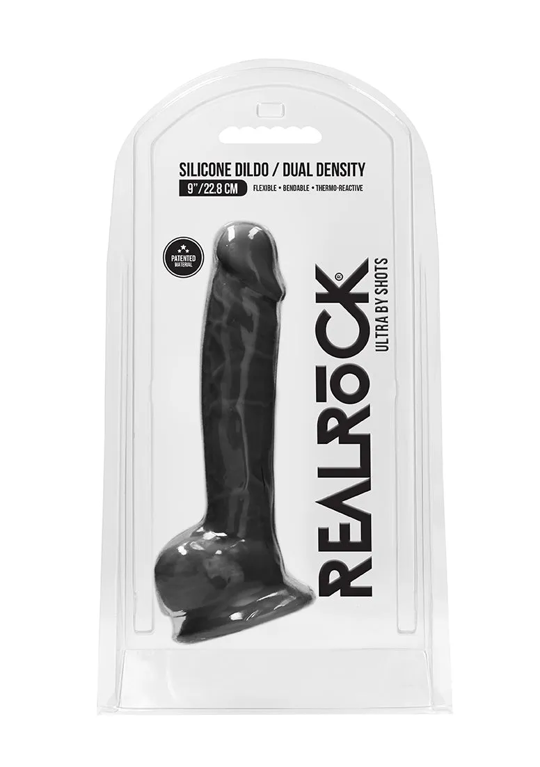 Silicone Dildo With Balls - 9''/ 22.8 Cm