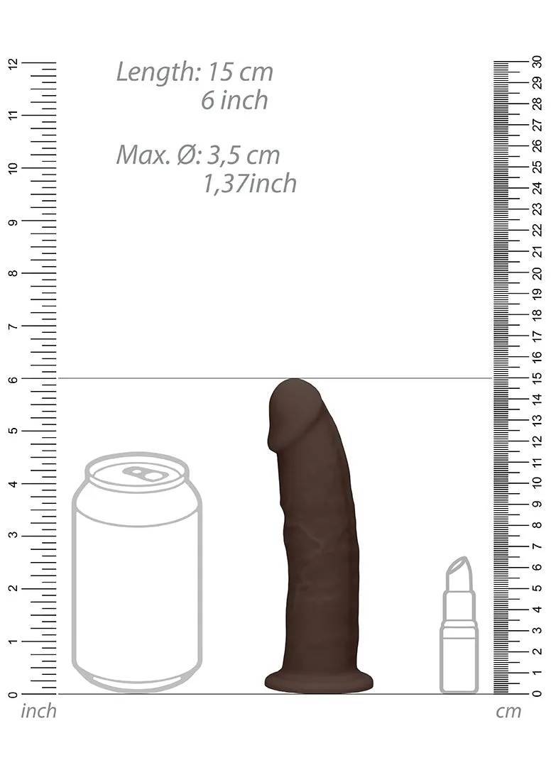 Silicone Dildo Without Balls - 15.3 Cm - Brown