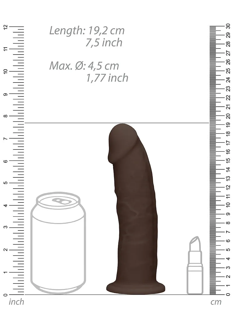 Silicone Dildo Without Balls - 19.2 Cm - Brown