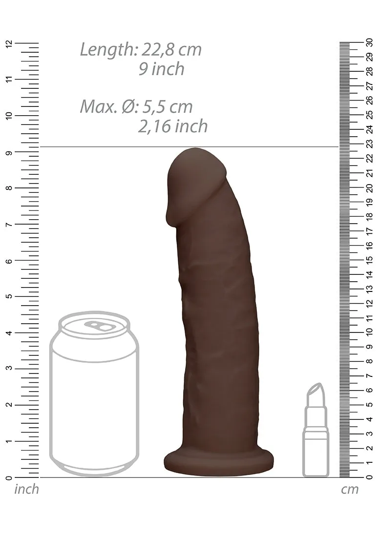 Silicone Dildo Without Balls - 22.8 Cm - Brown