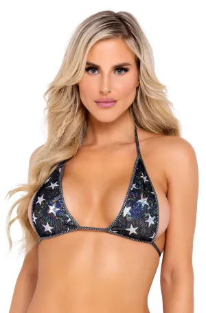 Silver Star Bikini Top