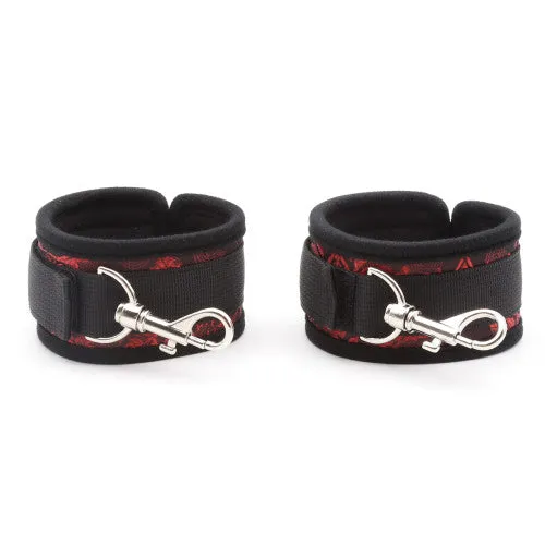 Six Piece Red Satin Bondage Set for Women