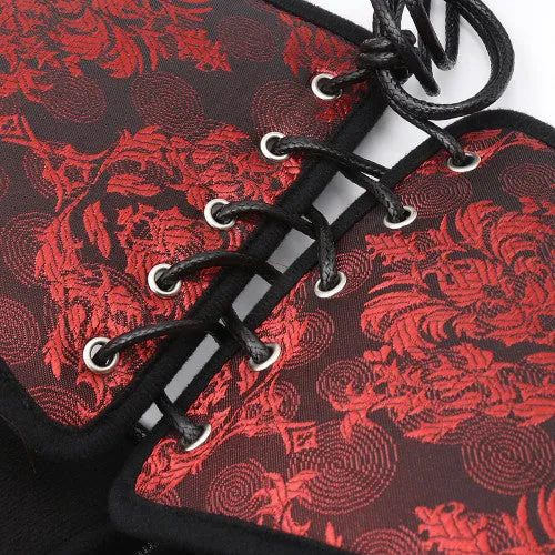 Six Piece Red Satin Bondage Set for Women