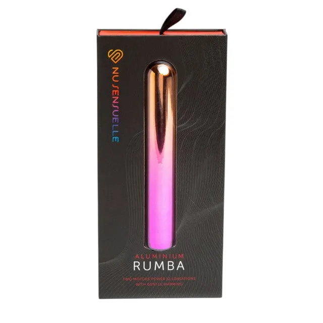Stimulator clitoris NU SENSUELLE Aluminum Rumba. cu funcție de încălzire. 12 funcții de vibrație. roz