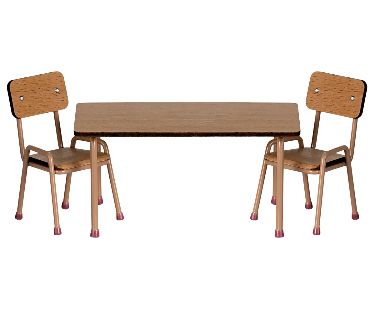 Table And Chair Set, Mouse - Dark Powder