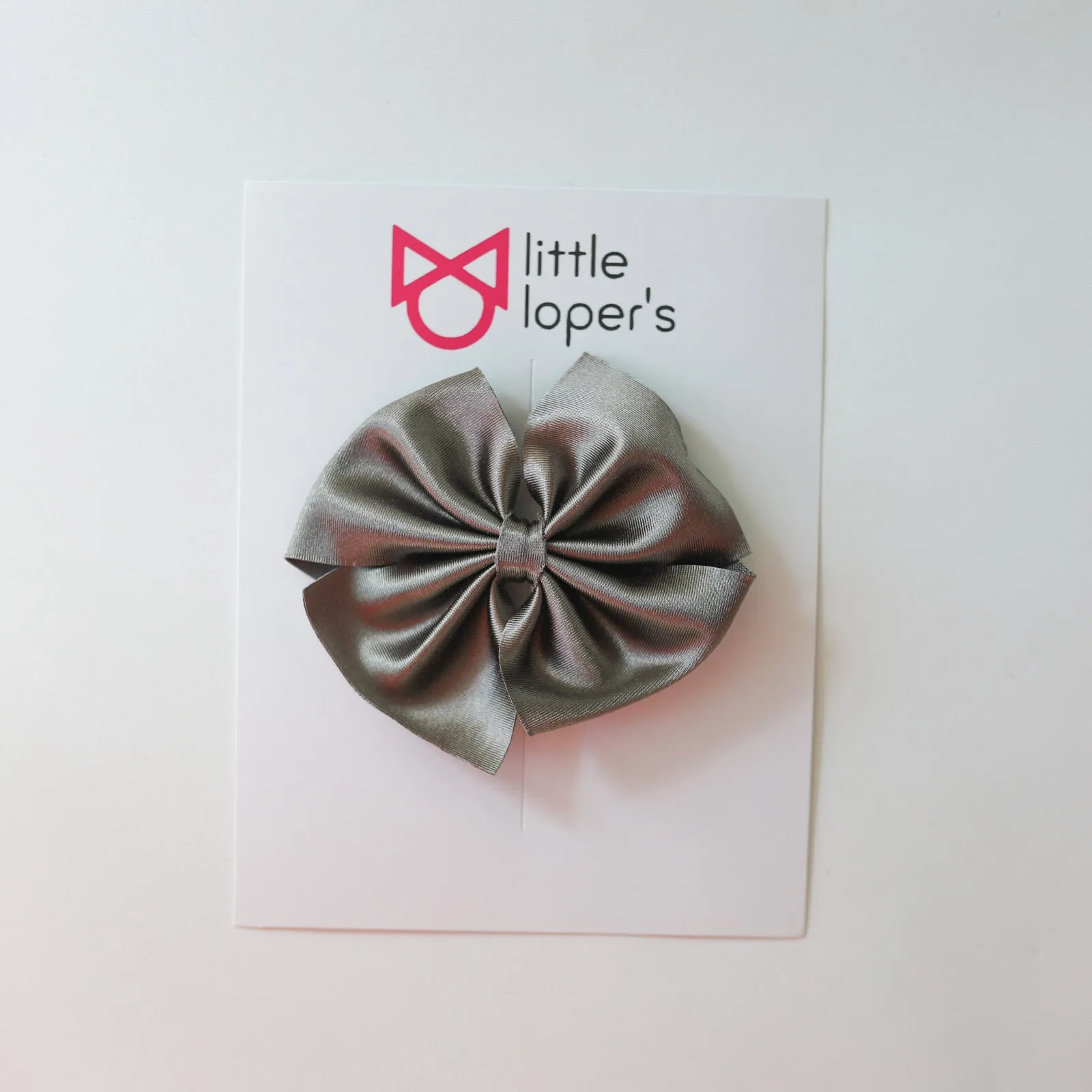 Taupe Satin Butterfly   Dainty