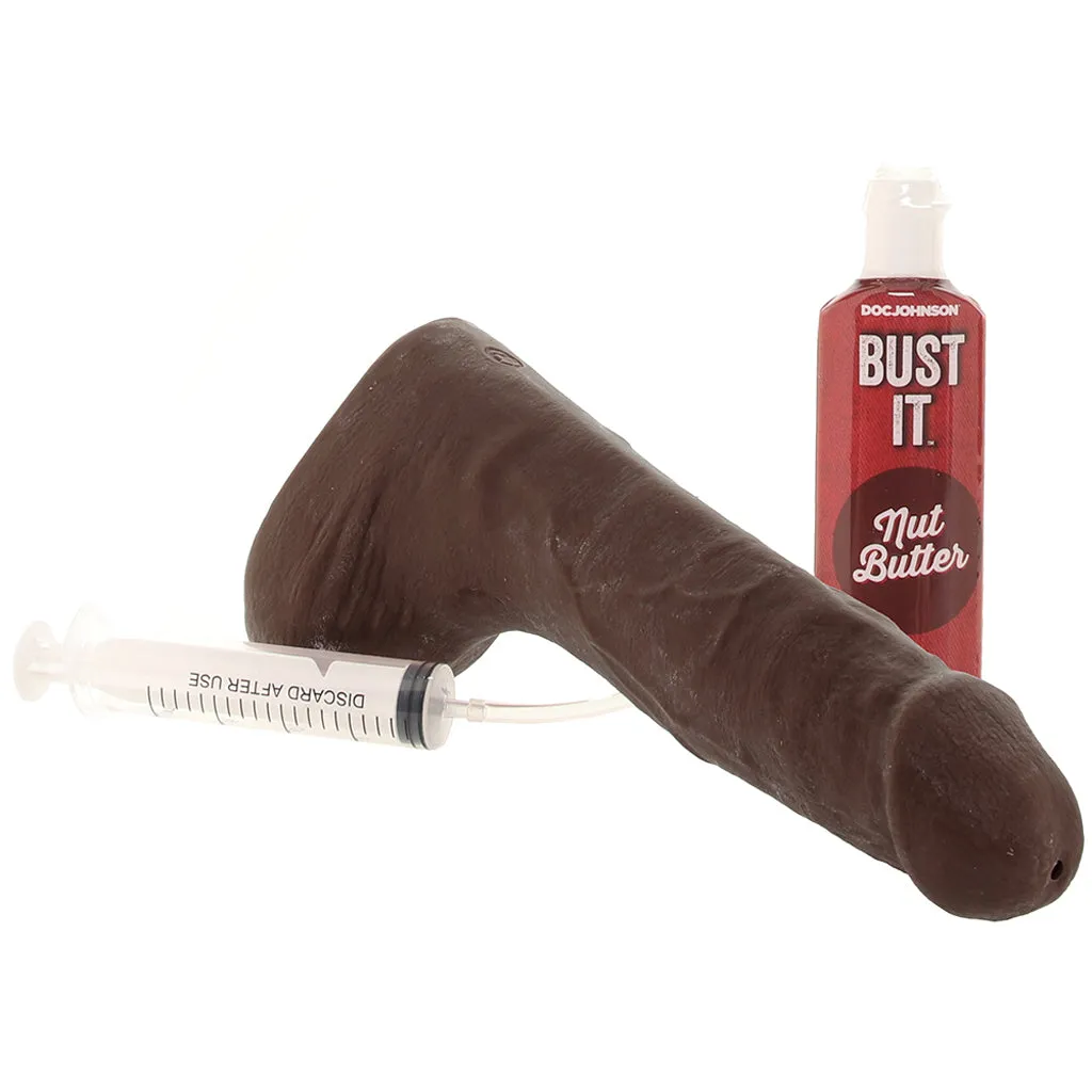 The Realistic 9.5 Inch Squirting Cock in Chocolate