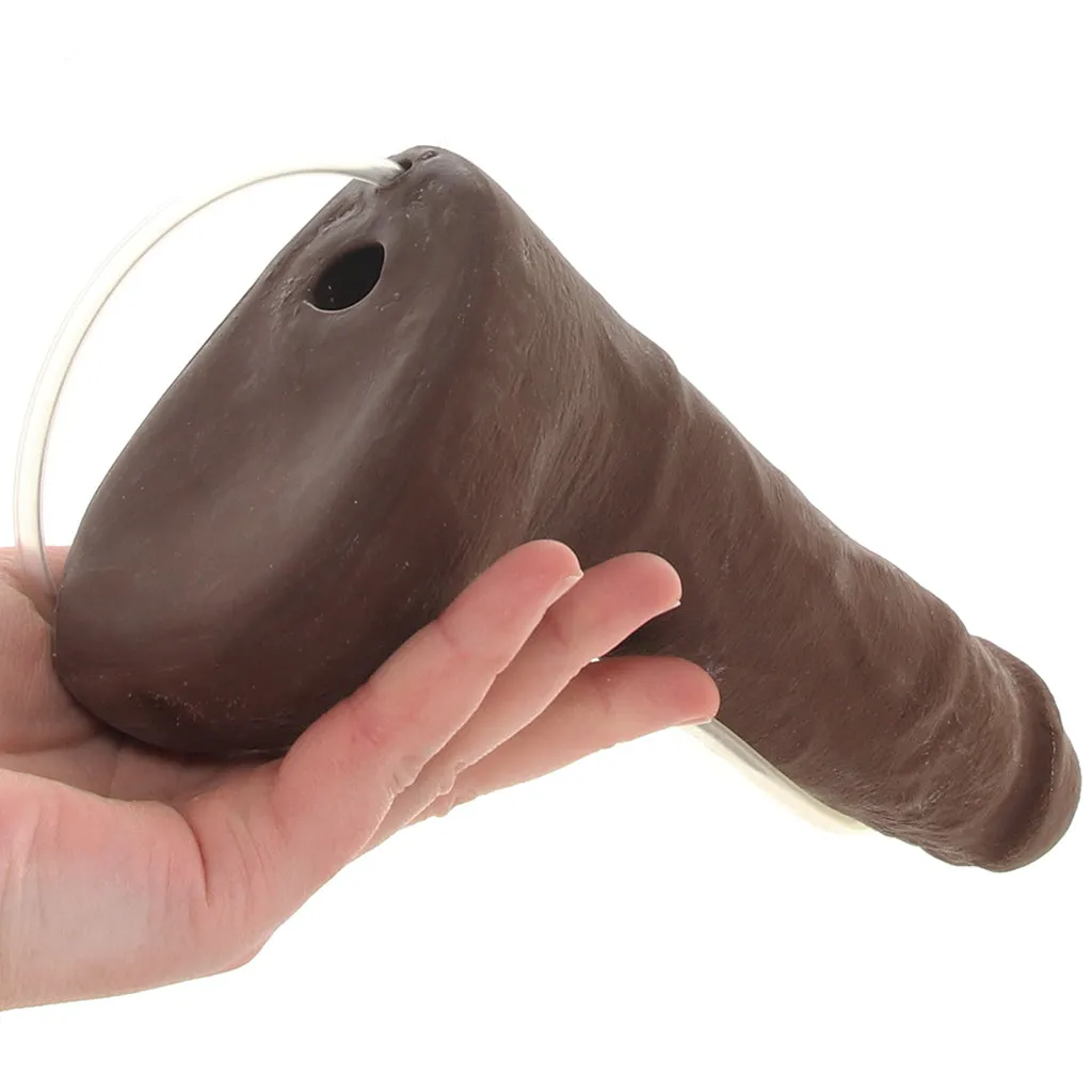 The Realistic 9.5 Inch Squirting Cock in Chocolate