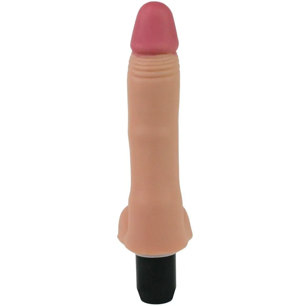 Vibrating Dildo with Balls - Flexes and Bends As You Move!